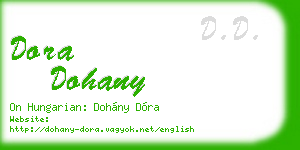 dora dohany business card